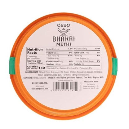 Aperitivos Fenogreco Bhakri (Khakhra) | Methi Bhakri (Khakhra) 200g Deep