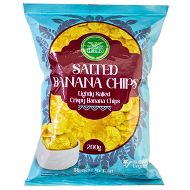 Aperitivos Plátano Chips de salados | Salted Banana Chips 200g Heera