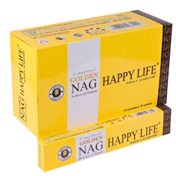 Incienso | Incense Stick Nag Happy Life (Masala Agarbatti ) 15g Vijayshree