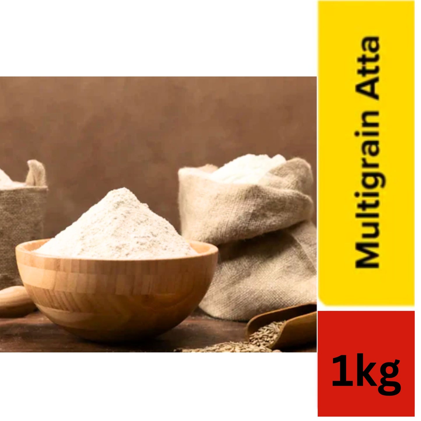 Wheat Flour for Multigrain Chapati | Multigrain Whole Wheat Flour for Chapati | Multigrain Atta (Bulk/Loose) 1kg Pillsbury
