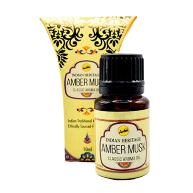 Aceite aromático Amber Musk | Amber Musk Fragrance Oil 10ml Indian Heritage