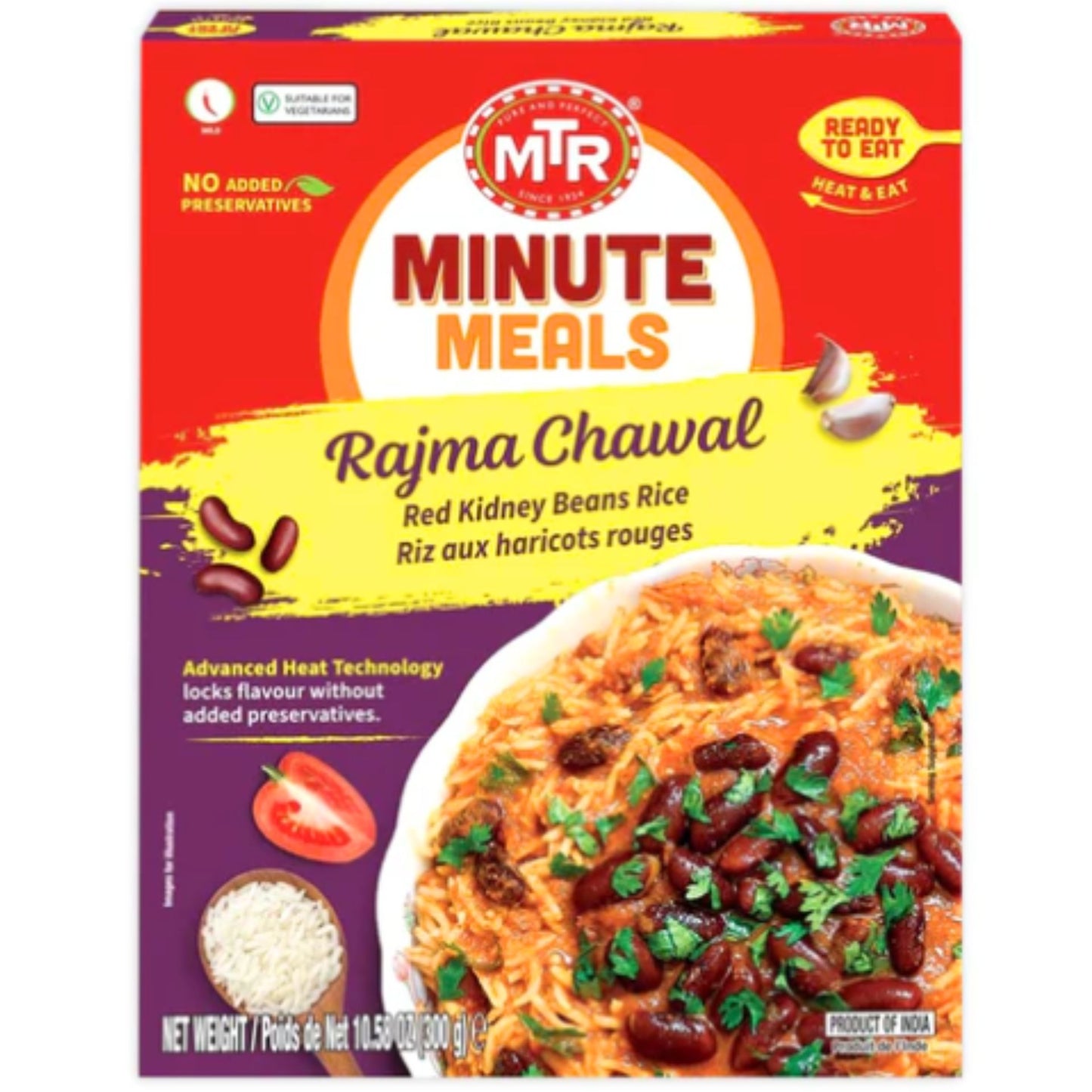 Arroz especiado con Judias Rojas | Rajma Chawal 250g MTR