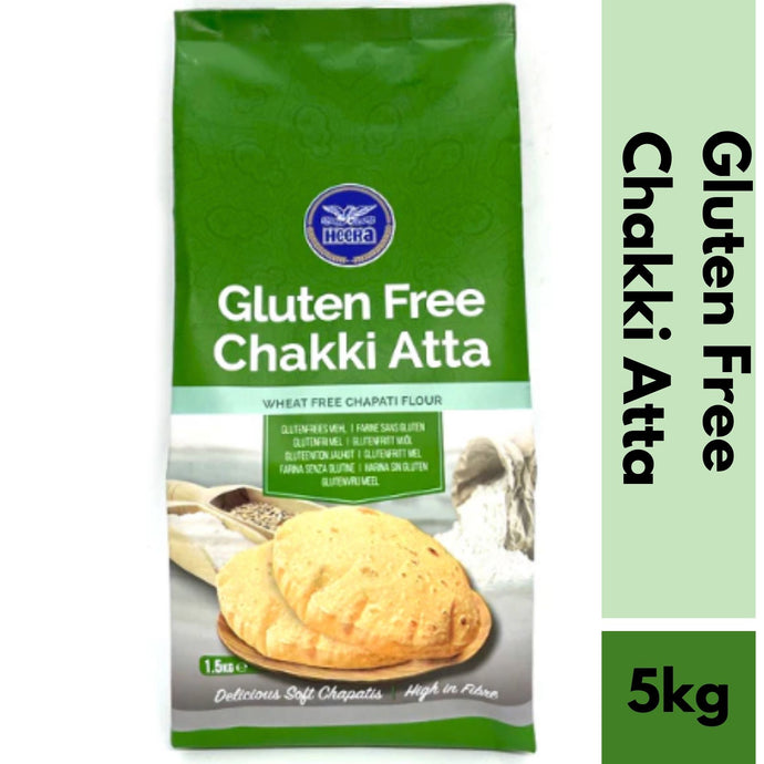 Harina para Chapati Sin Gluten | Gluten Free Chakki Atta 5kg Heera
