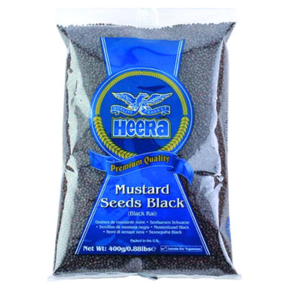 Semillas de Mostaza Negro | Black Mustard Seeds 400g Heera