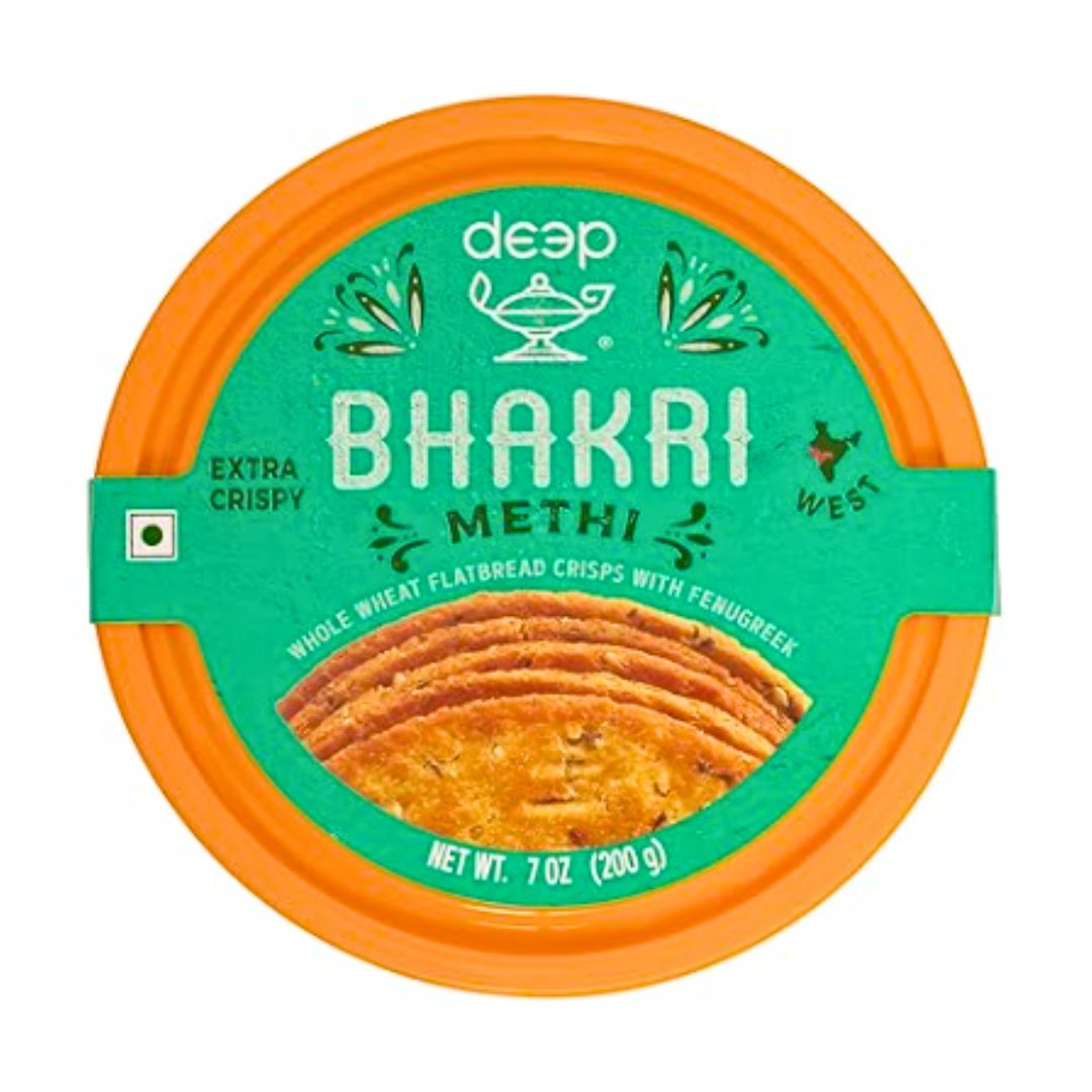 Aperitivos Fenogreco Bhakri (Khakhra) | Methi Bhakri (Khakhra) 200g Deep