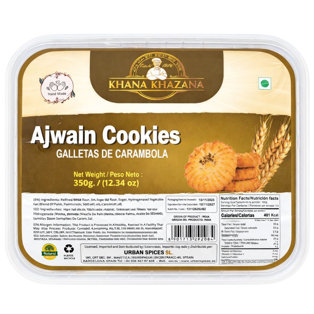 Galletas de Carom | Ajwain Cookies (Carrom Seeds Biscuits) 200g Khana Khazana