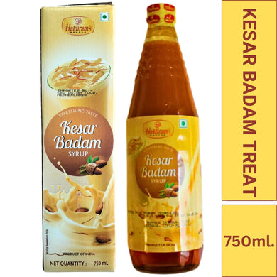 Sirope de almendras y azafrán | Badam Kesar Treat Syrup 750ml Haldiram