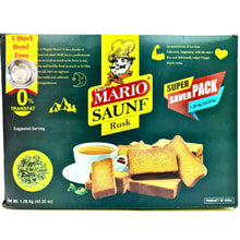 Cargar imagen en el visor de la galería, Biscote Tostado  | Saunf Rusk 1.2kg (4*300g pack + 1 steel bowl free) Mario