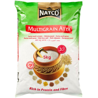 Harina de Trigo para Chapati multigrano | Multigrain Whole Wheat Flour for Chapati | Multigrain Atta 5kg Natco