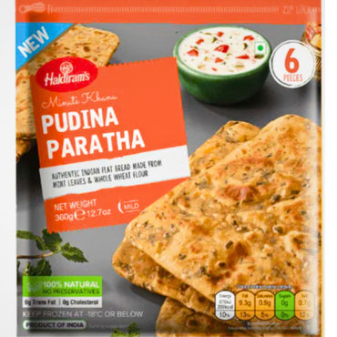 Pan de menta (Congelado) | Pudina (Mint) Paratha 400g/6pcs. Haldiram (Frozen)