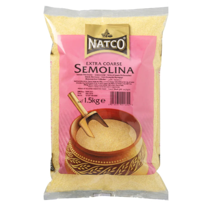 Sémola de Trigo | Extra Coarse Semolina | Ex. Coarse Sooji /Suji 1.5kg Natco