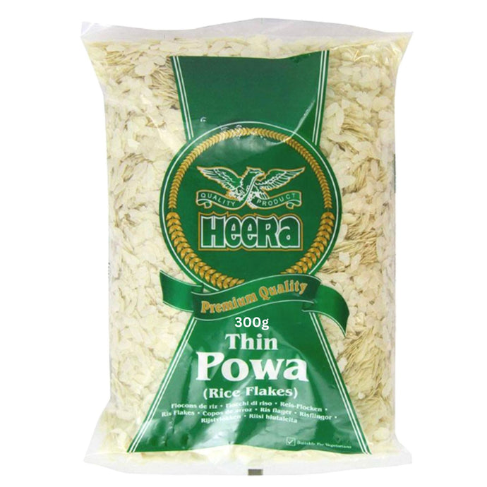 Copos de Arroz finos | Rice Flakes Thin | Poha Thin (Pawa) 300g Heera