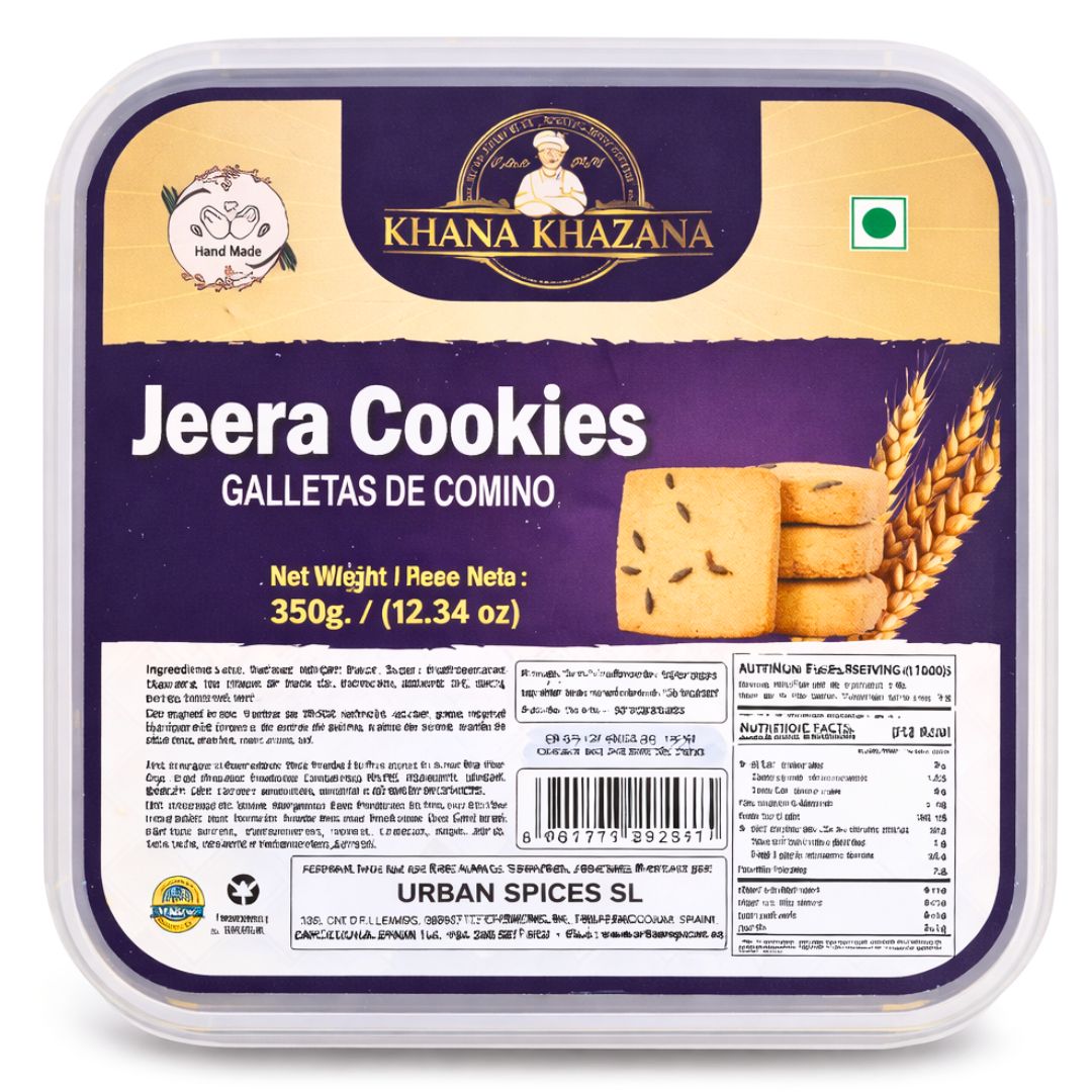 Galletas de Comino | Jeera Cookies (Cumin Biscuits) 200g Khana Khazana