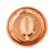 Load image into Gallery viewer, Juego de platos de tortuga Feng Shui Vastu de metal de cobre | Feng Shui Vastu Turtle Tortoise Plate Set