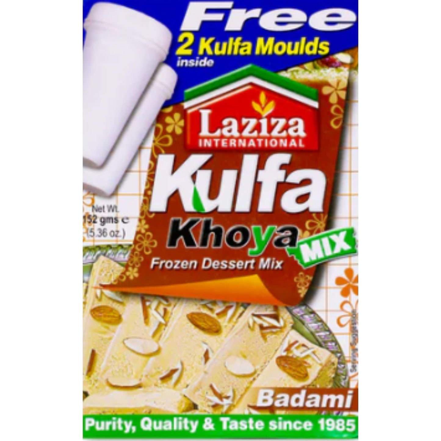 Mezcla de postre helado Kulfi | Kulfa Khoya Dessert Mix Badami 152g Laziza