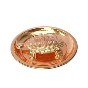 Juego de platos de tortuga Feng Shui Vastu de metal de cobre | Feng Shui Vastu Turtle Tortoise Plate Set