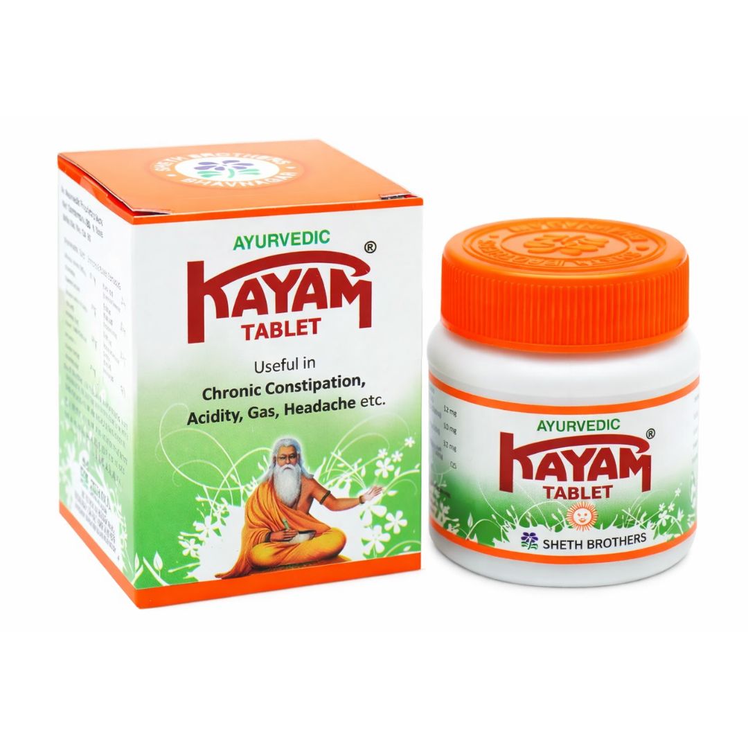 Tabletas de ayurvédicos Kayam | Kayam 30 Tablets Ayurvedic (Eases Constipation, Headache & Hyperacidity) 30 tablets SB