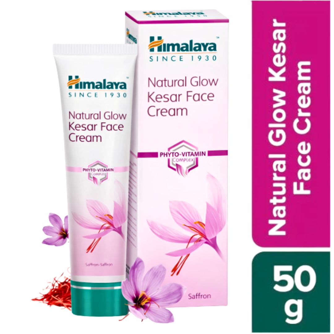 Crema Brillo natural con Kesar para todo tipo de piel | Natural Glow With Kesar Face Cream 50g Himalaya