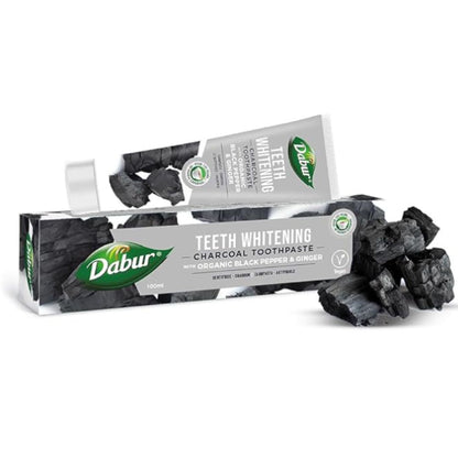 Pasta de Dientes Herbal Blanqueadora de Carbon | Toothpaste Charcoal Herbal 100ml Dabur