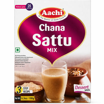 Harina de garbanzo bengalí tostado | Sathu Chana Mix (Sattu) 180g Aachi