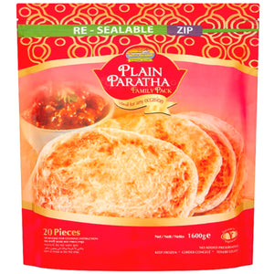 Pan plano Indio Paratha | Plain Paratha (Frozen) Family Pack 1.6kg/20pcs. IB