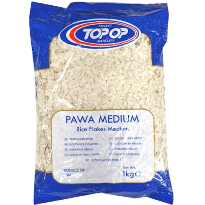 Copos de arroz medianos | Rice Flakes Medium | Poha Medium (Pawa) 1kg Top op