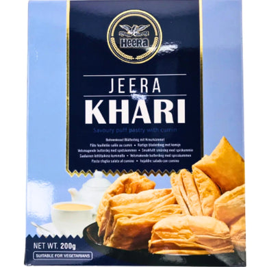 Pasteles salados de Hojaldre y Semillas de Comino | Khari Puff (Biscuits) Cumin 200g Heera