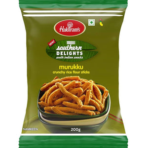 Aperitivos Murukku | Murukku (Crunchy rice flour sticks) 200g Haldiram