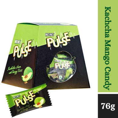 Caramelo de mango | Raw Mango Flavoured Candy | Kachcha Aam Mango Candy 76g Pulse