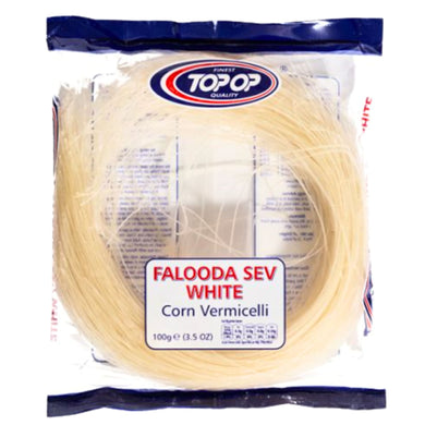 Fideos para postre tradicional con Helado | Starch strands for Ice cream dessert | White Falooda sev 100g