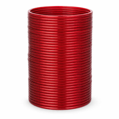 Pulsera | Red Glass Bangles - 4 pieces (size -2.4)