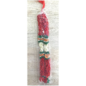 Guirnalda Mediana de flores artificiales para ídolo Mala para Dios | Medium Artificial Flower (Red) with pearl Garland for God Idol