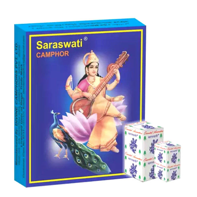 Camphor Evaporated for Pooja (45g) /100 tablets per pack Saraswati
