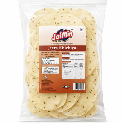Papadum de arroz con comino | Cumin Rice Crispy Crackers (Khichiya) 200g Jaimin