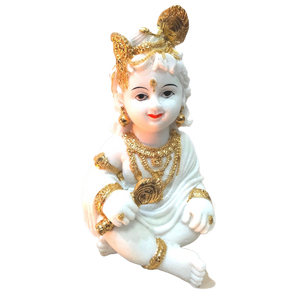 Estatuas del Señor Krishna (ídolo) en mármol blanco | Lord Krishna Statue in White Marble (Idol)