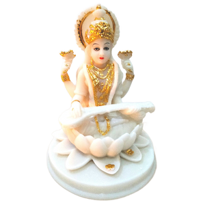 Estatuas del Señora Sarswati (ídolo) en mármol blanco | Lord Sarswati Statue in White Marble (Idol)
