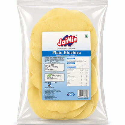 Papadum de arroz | Plain Rice Crispy Crackers (Khichiya) Papad 200g Jaimin