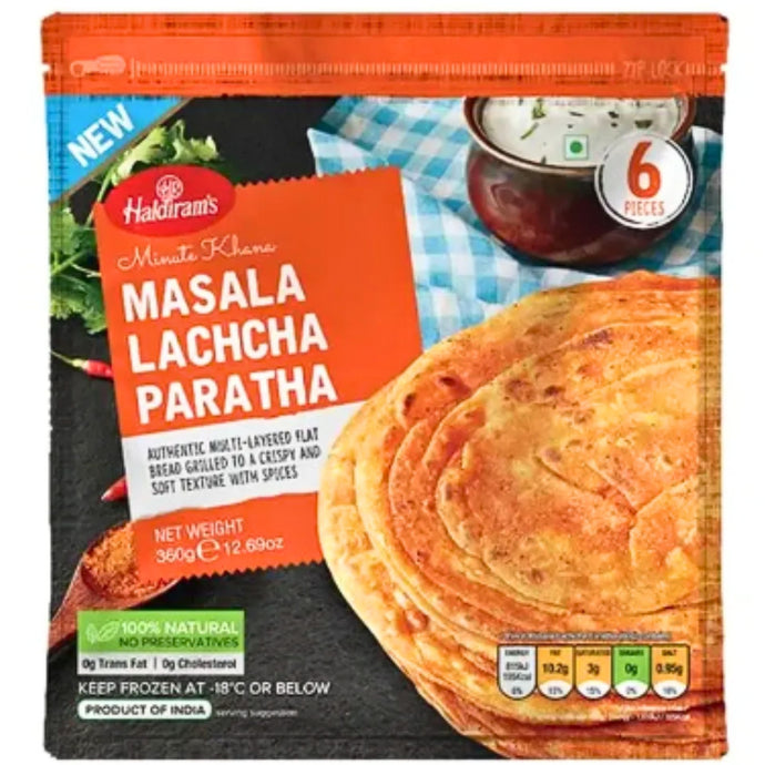 Pan Indio Paratha | Masala Lachha Paratha 360g/6pcs. (Frozen) Haldiram