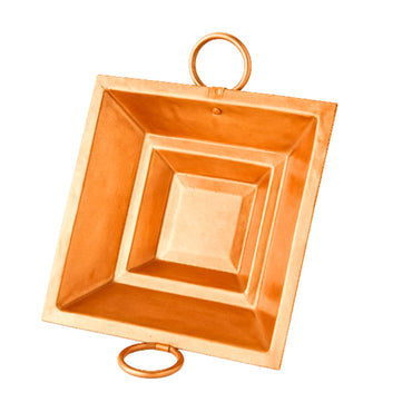 Hawan Kund de cobre puro con asas en ambos lados para Pooja | Copper Hawan Kund with Handle On Both Side for Pooja
