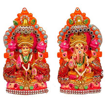 Cargar imagen en el visor de la galería, Estatua de Laxmi y Ganesha decorado | Lord Lakshmi and Ganesha Idol Statue for Pooja