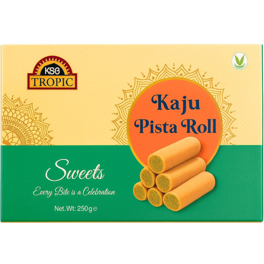 Dulce Rollo de Anacardo y pistachos | Kaju Pista Roll 250g KRG