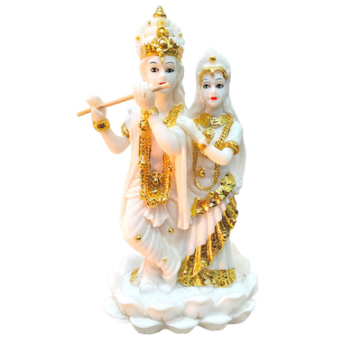 Estatuas del Radha y Krishna (ídolo) en mármol blanco | Lord Radha Krishna Statue in White Marble (Idol)