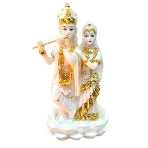 Estatuas del Radha y Krishna (ídolo) en mármol blanco | Lord Radha Krishna Statue in White Marble (Idol)