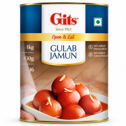 Dulce Bolas de leche frita en sirope con agua de rosas | Gulab Jamun 1kg Gits
