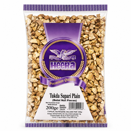 Nuez de Areca Cruda en Trozos | Supari Tukda-Raw Plain 200g Heera