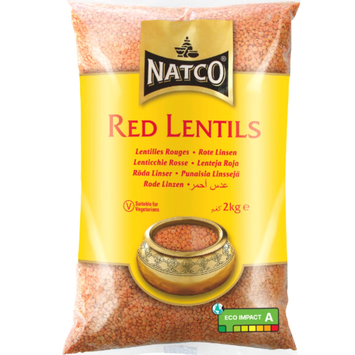Lentejas Rojas (Lens culinaris) | Red Lentils | Masoor dal 2kg Natco