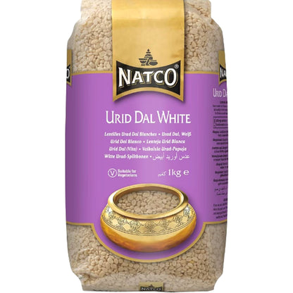 Split and Peeled White Bean (Vigna mungo) | Urid dal White 1kg Natco