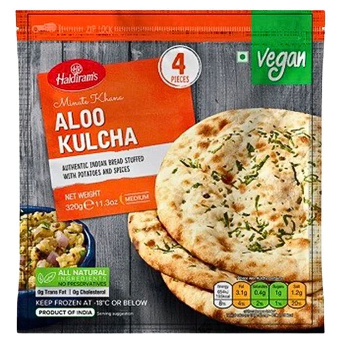 Pan relleno de Patata estofada y Especias | Aloo Kulcha 320g/4pcs. (Frozen) Haldiam