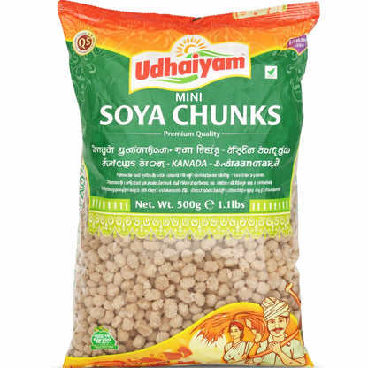 Soja Texturizada extra gruesa | Mini Soya Chunks 500g Udhaiyam