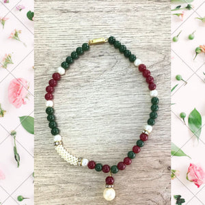 Joyas artificiales Collar multicolor de perlas | Artificial Pearl Multicolour Necklace Set